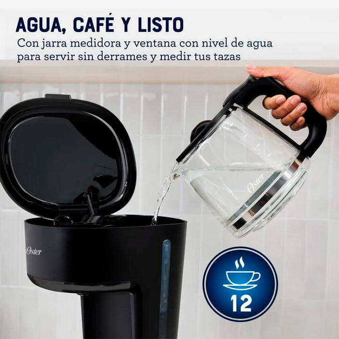 electrodomesticos de cocina cafetera oster de 12 tazas 2217256 negro ost013 mp madecentro