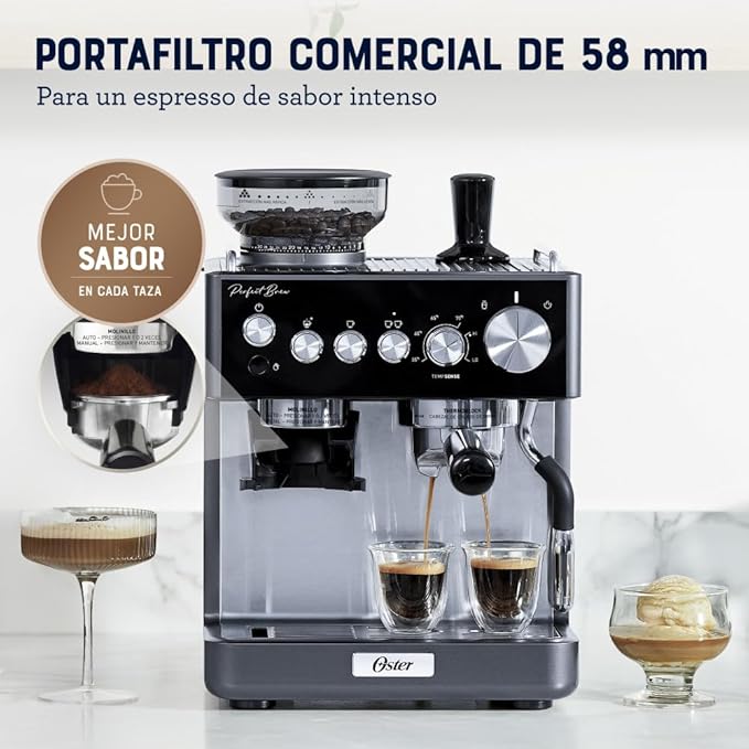 electrodomesticos de cocina cafetera oster espresso barista negro ost016 mp madecentro