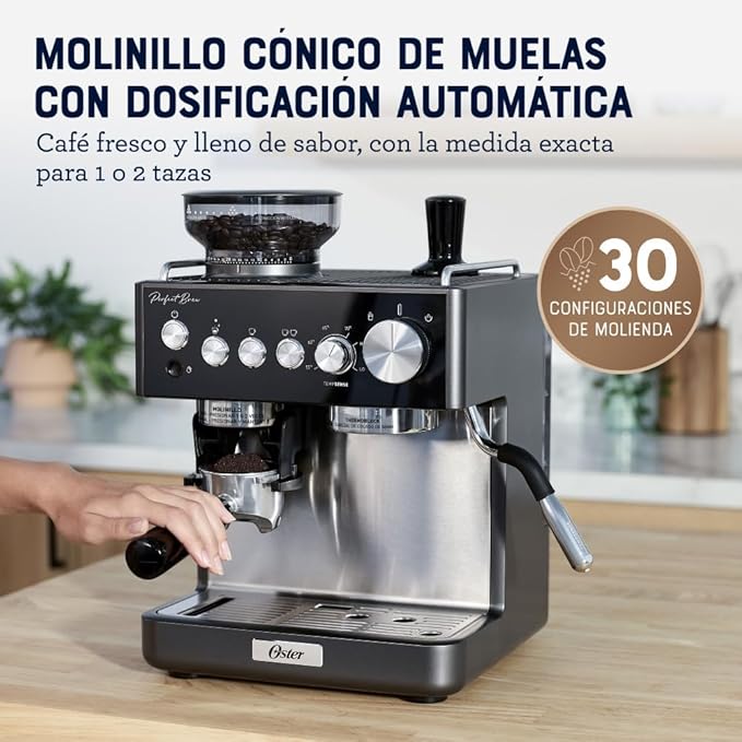 electrodomesticos de cocina cafetera oster espresso barista negro ost016 mp madecentro
