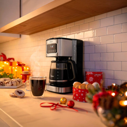 electrodomesticos de cocina cafetera pro oster de 12 tazas tacti ost014 mp madecentro