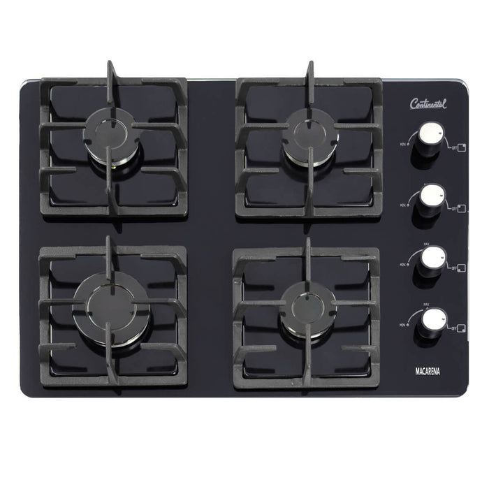 electrodomesticosdecocinaestufaempotrable4puestosconmedidade60x45agaspropano110venvidriotempladoparrillahierrofundido6316continentalclb6316mpmadecentro3