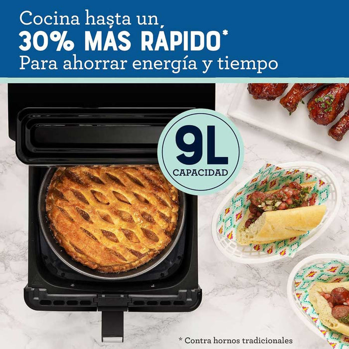 electrodomesticos de cocina freidora de aire oster digital con diamondforce 9 l ckstaf90d plateado ost006 mp madecentro