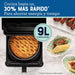 electrodomesticos de cocina freidora de aire oster digital con diamondforce 9 l ckstaf90d plateado ost006 mp madecentro