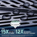 electrodomesticos de cocina freidora de aire oster digital con diamondforce 9 l ckstaf90d plateado ost006 mp madecentro