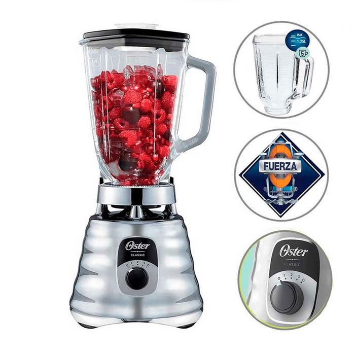 electrodomesticos de cocina licuadora oster clasica blst4655 plateado ost031 mp madecentro