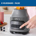 electrodomesticos de cocina licuadora oster value de 6 velocidades gris vaso de vidrio 800 w ost029 mp madecentro