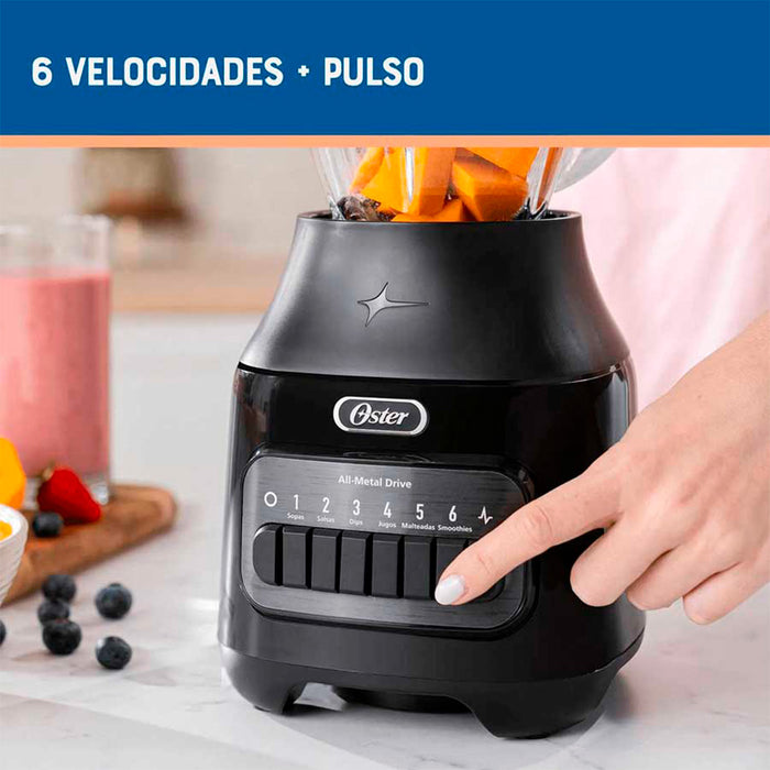 electrodomesticos de cocina licuadora oster value de 6 velocidades negra vaso de vidrio 800 w ost030 mp madecentro