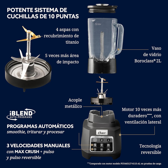 electrodomesticos de cocina licuadora profesional xtreme mix de 1500w 4 niveles ost033 mp madecentro