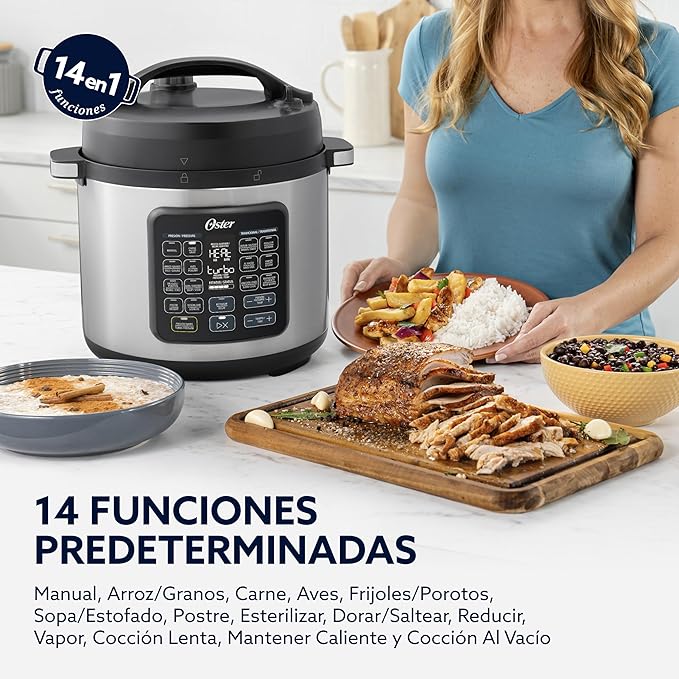 electrodomesticos de cocina olla multifuncional oster turbo de 5 7 l y 14 funciones ost011 mp madecentro