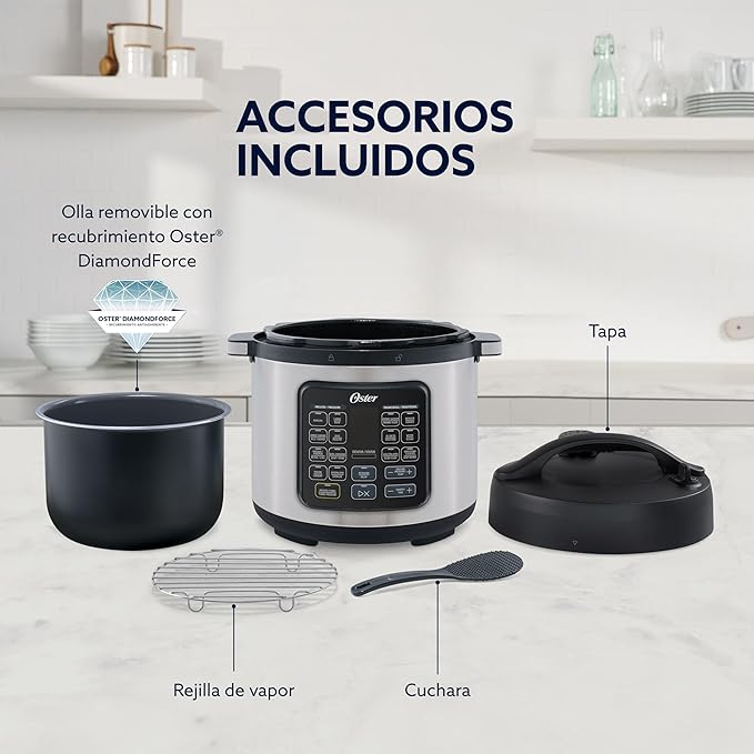 electrodomesticos de cocina olla multifuncional oster turbo de 5 7 l y 14 funciones ost011 mp madecentro