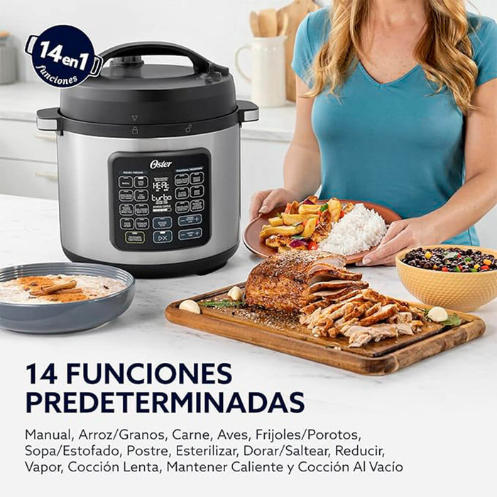 electrodomesticos de cocina olla multifuncional oster turbo de 5 7 l y 14 funciones ost011 mp madecentro