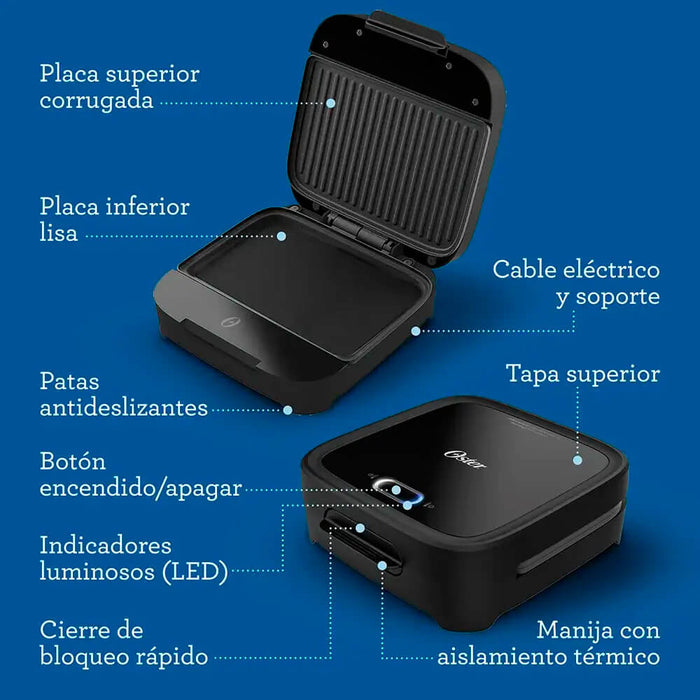 electrodomesticos de cocina sanduchera oster con plato ost020 mp madecentro