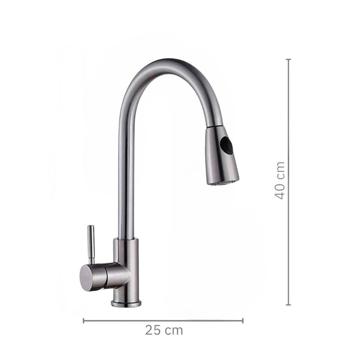 hogar griferia monotrol espiral gourmet doble salida cromado pmo 027 mp madecentro