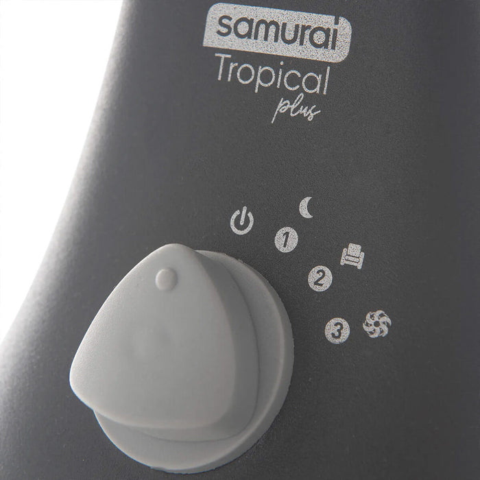 Ventilador de piso tropical plus 3 velocidades negro marca samurai