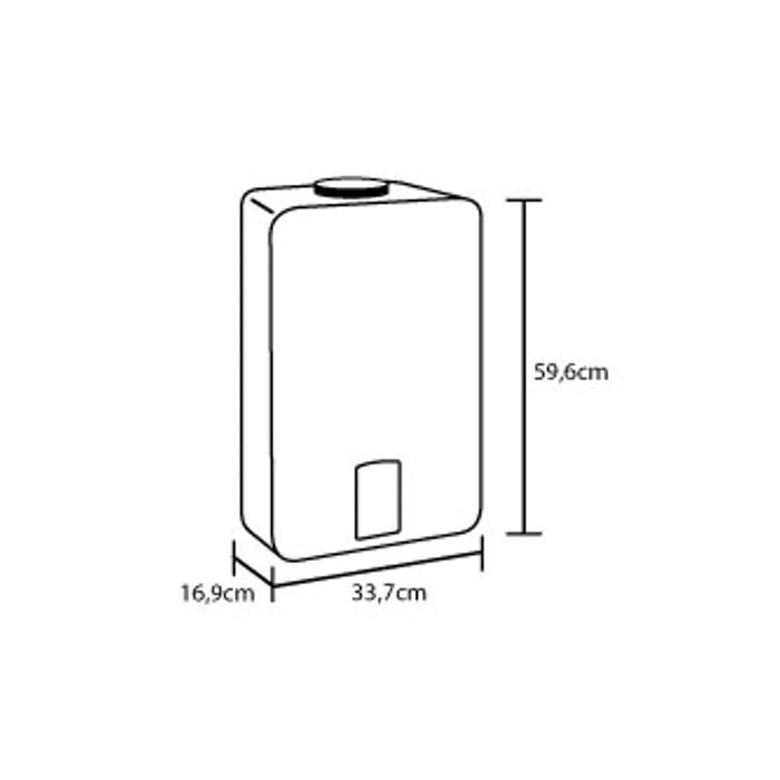 Calentador de agua de paso a gas natural tiro forzado modulante Coral 12 litros blanco marca Haceb