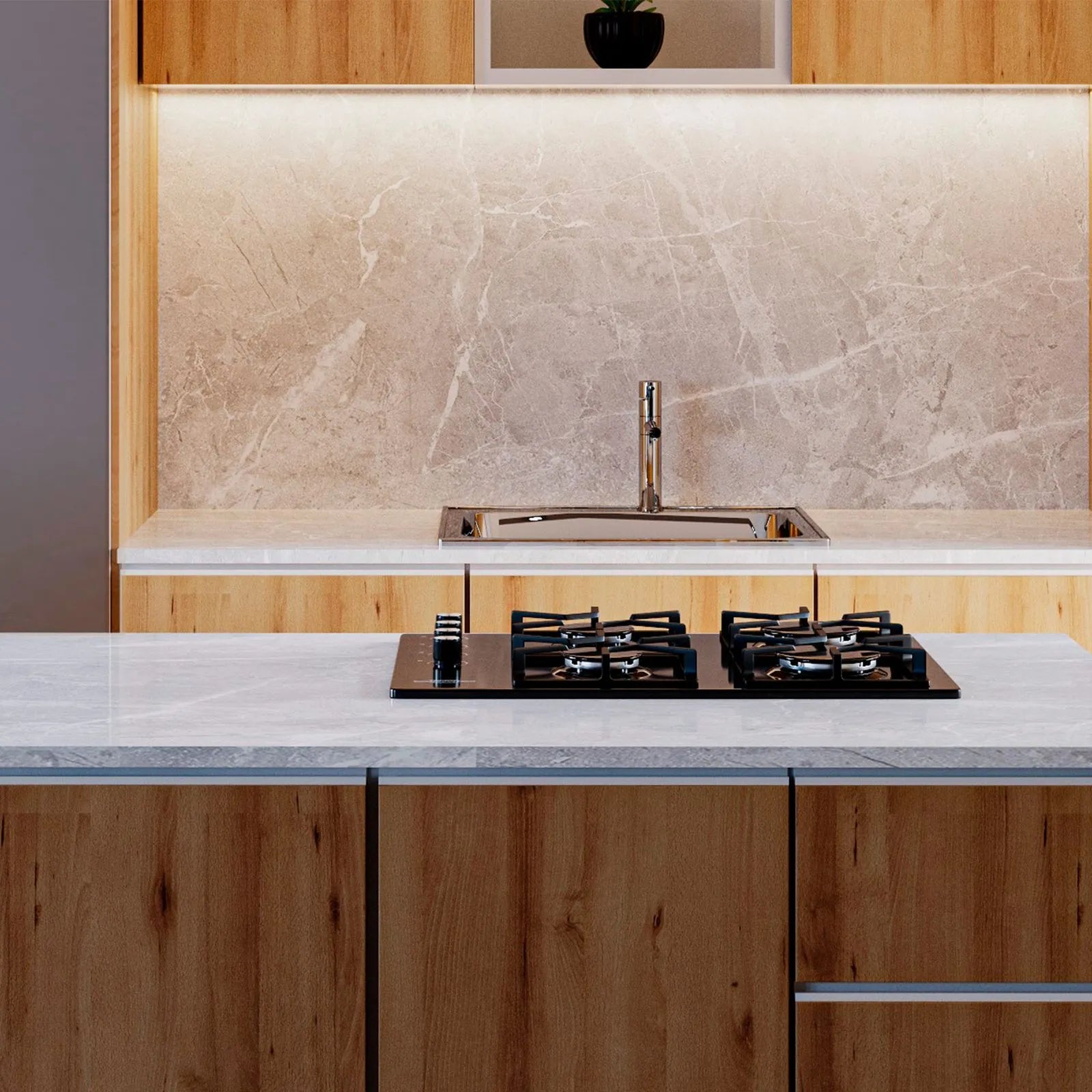 Estufa de empotrar Tandoori Cristal 60 X 43 cm a gas natural marca Haceb