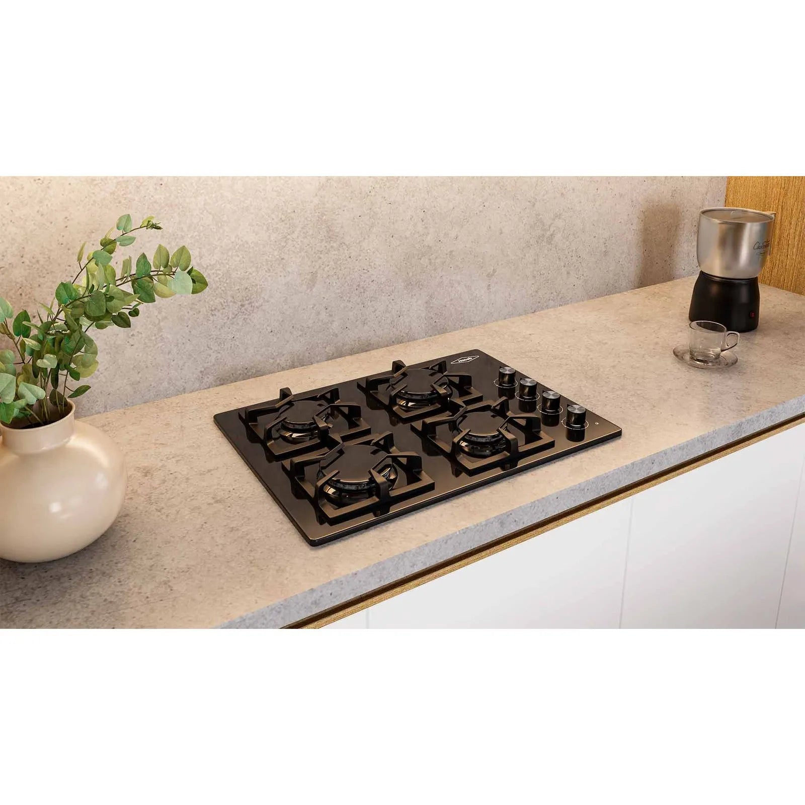 Estufa de empotrar tandoori cristal 66x54 cm gas natural Haceb