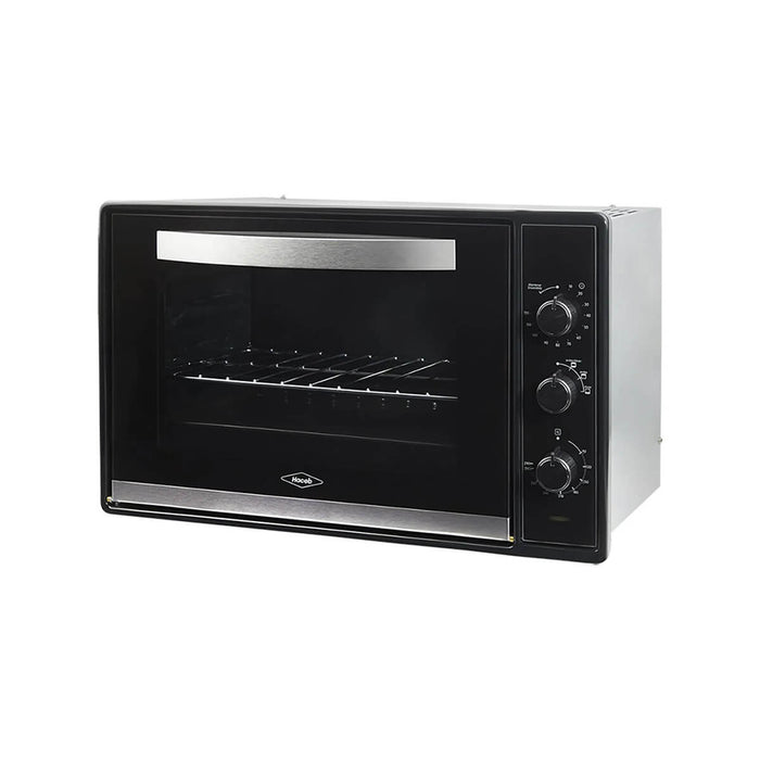 Combo horno eléctrico Medio Formato Negro 120V + Estufa de empotrar Haceb inox 60x43 cm a gas natural + Campana Kala Negra 60 cm 3 Velocidades marca Haceb