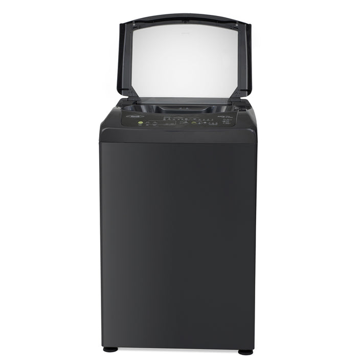 Lavadora digital negra Awüa capacidad de carga 13 kg marca Haceb