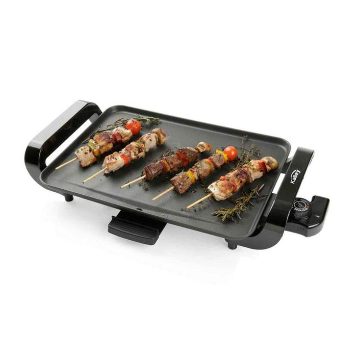 Asador grill liso negro