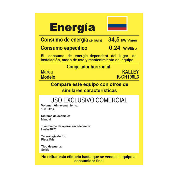 Congelador Horizontal  Dual 198 Litros K-CH198L3 Blanco