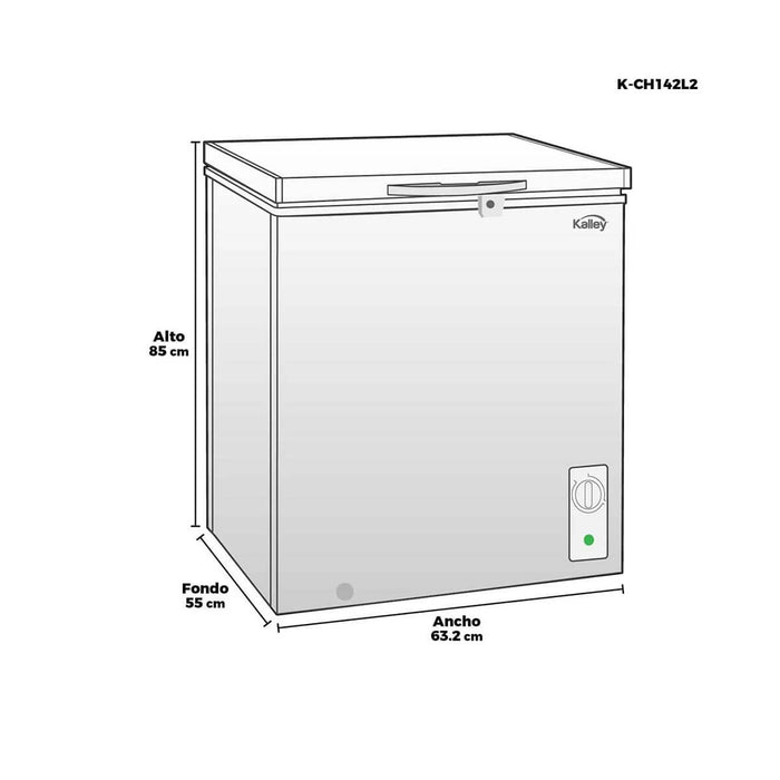 Congelador horizontal  dual 142 litros blanco