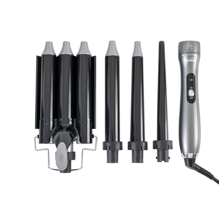 Pinza rizadora de cabello 4 en 1 Plateado marca Kalley