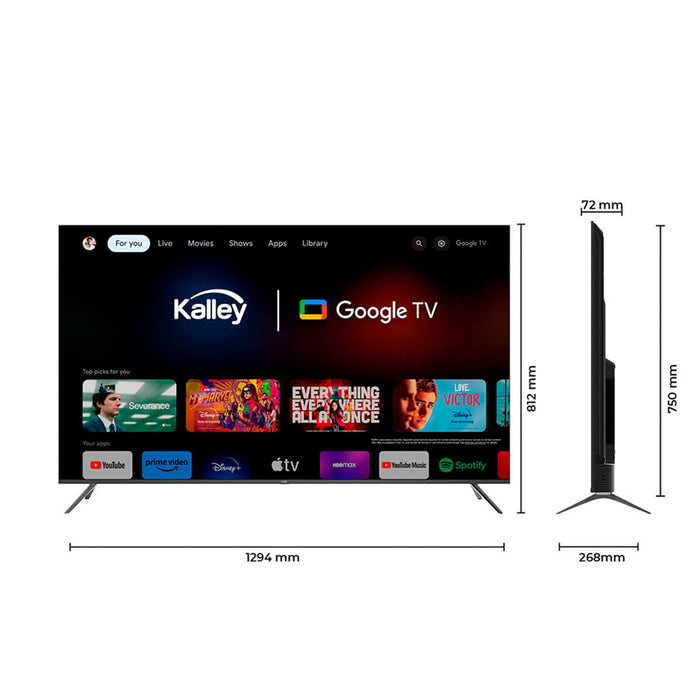 Televisor 58" QLED 4k ultra HD Smart TV Google