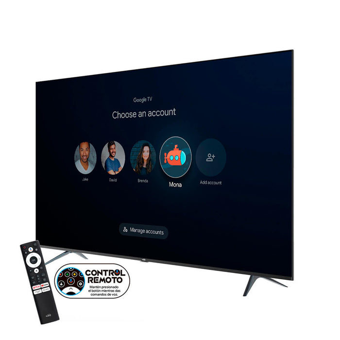 Televisor 58" QLED 4k ultra HD Smart TV Google