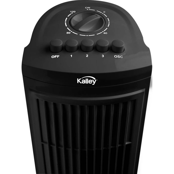 Ventilador de torre con 3 velocidades negro