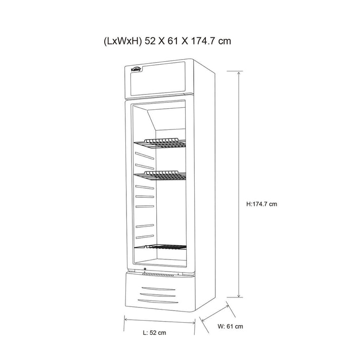 Vitrina  Frost Una puerta 211 Litros K-SC211L2 Blanco