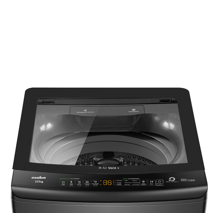electrodomesticos lavado secado lavadora aqua saver green 20 kg diamond gray mabe mbe0050 mp madecentro