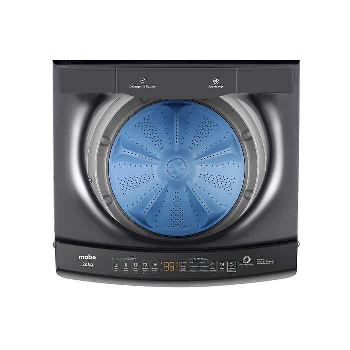 electrodomesticos lavado secado lavadora aqua saver green 20 kg diamond gray mabe mbe0050 mp madecentro