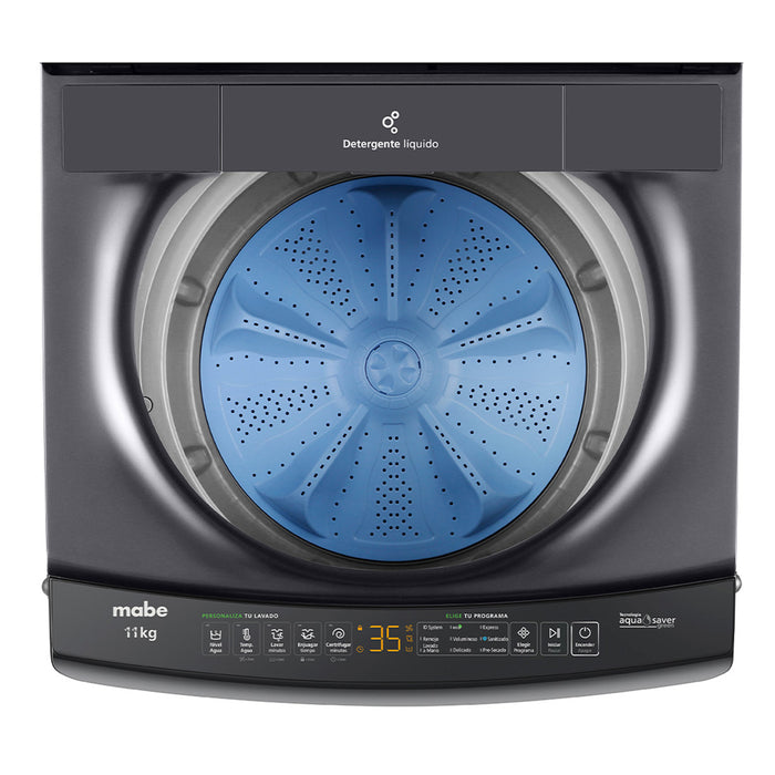 electrodomesticos lavado secado lavadora aqua saver green aatomatica 11 kg diamond gray mabe mbe0056 mp madecentro