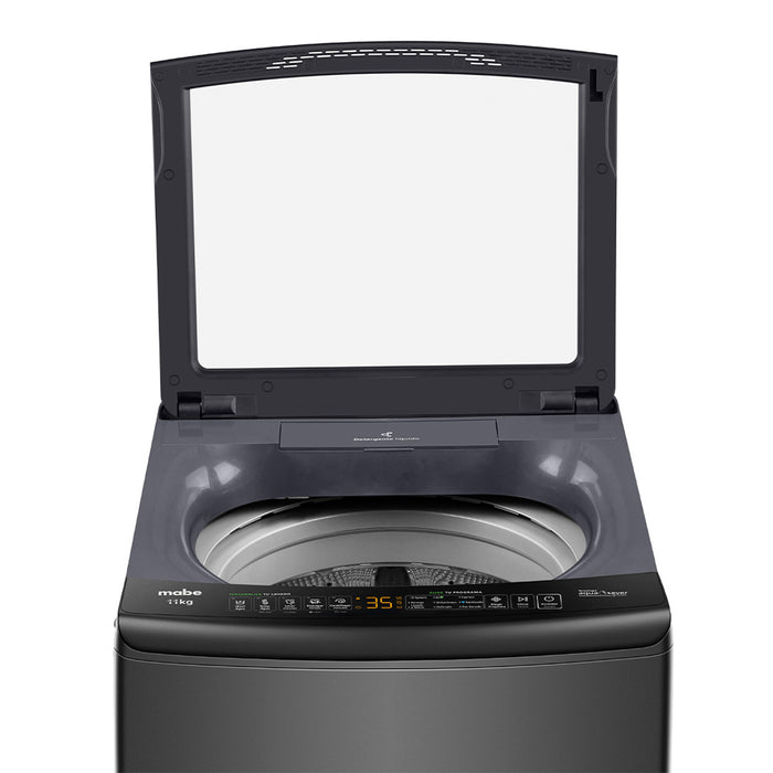 electrodomesticos lavado secado lavadora aqua saver green aatomatica 11 kg diamond gray mabe mbe0056 mp madecentro