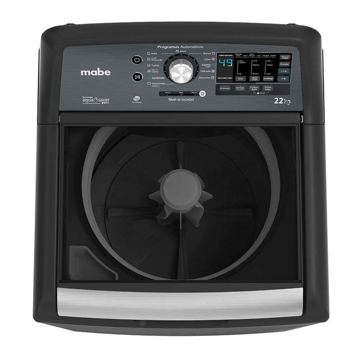 electrodomesticos lavado secado lavadora automatica 22 kg diamond gray mabe mbe0054 mp madecentro