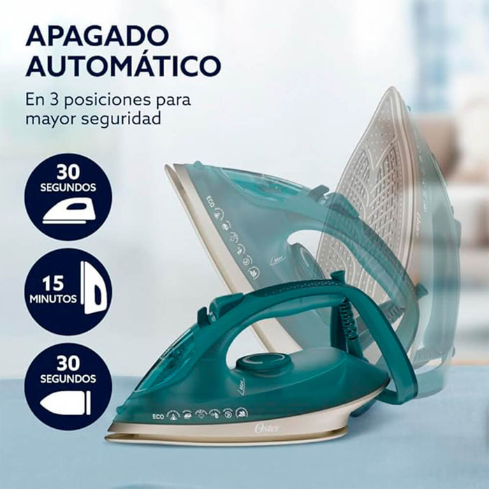 electrodomesticos lavado secado plancha de ropa oster vapor aeroglide max s7800 verde oscuro ost039 mp madecentro