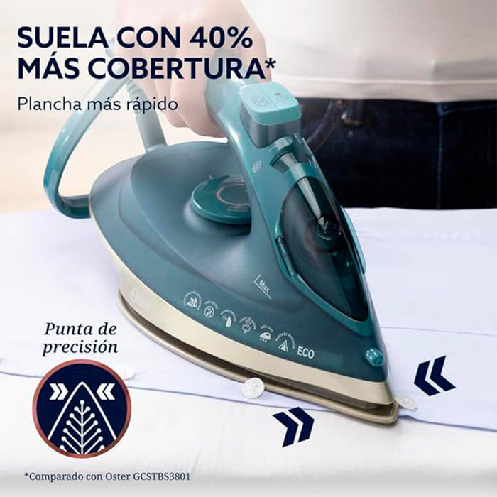 electrodomesticos lavado secado plancha de ropa oster vapor aeroglide max s7800 verde oscuro ost039 mp madecentro