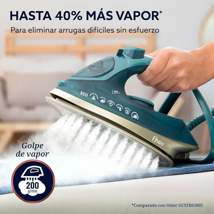 electrodomesticos lavado secado plancha de ropa oster vapor aeroglide max s7800 verde oscuro ost039 mp madecentro