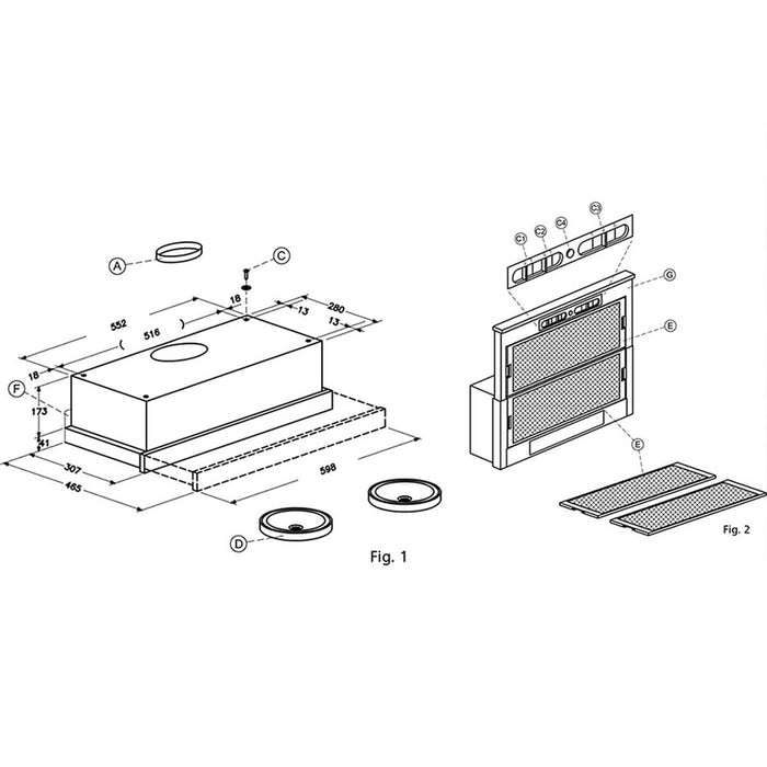 Campana slim inoxidable 60 cm 3 velocidades marca Mabe