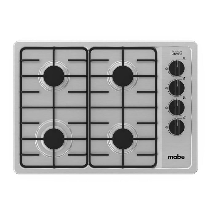 Estufa de empotrar acero Inoxidable 60X43 cm parrillas en Alambron gas natural marca Mabe