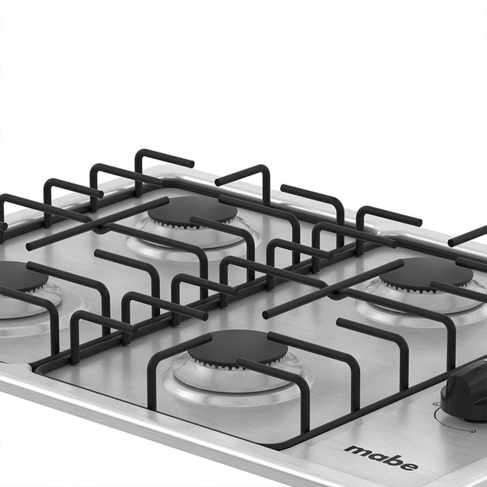 Estufa de empotrar acero Inoxidable 60X43 cm parrillas en Alambron gas natural marca Mabe