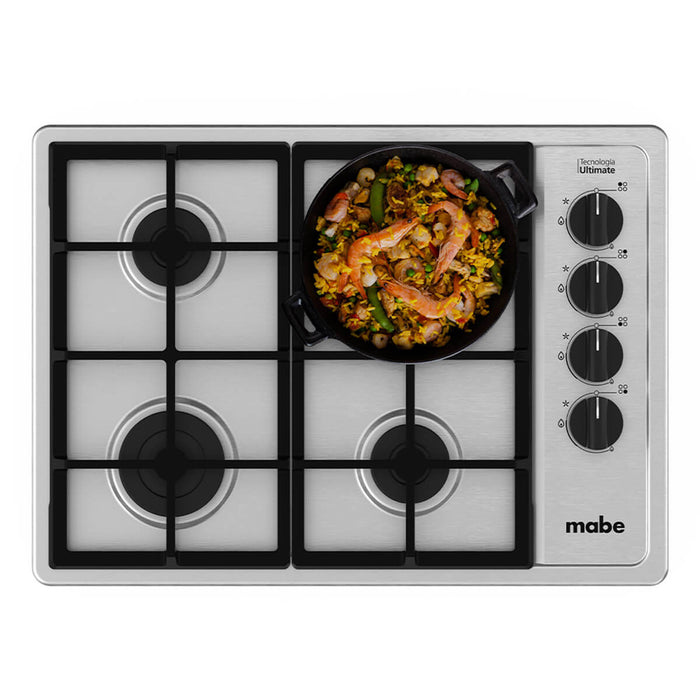 Estufa de empotrar Inoxidable 60X44 cm gas natural marca Mabe