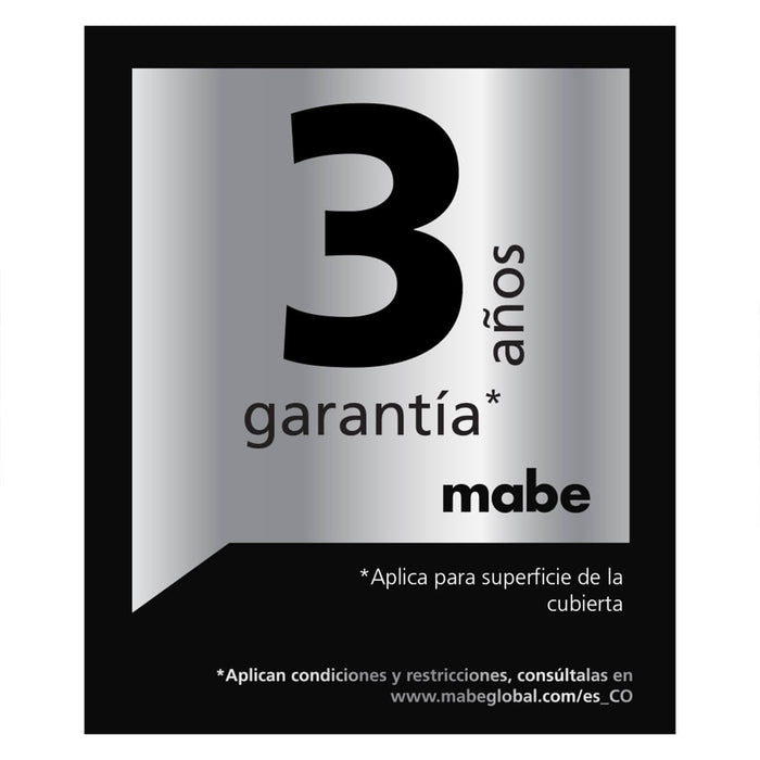 Estufa de empotrar Inoxidable 60X50 cm gas natural Marca Mabe