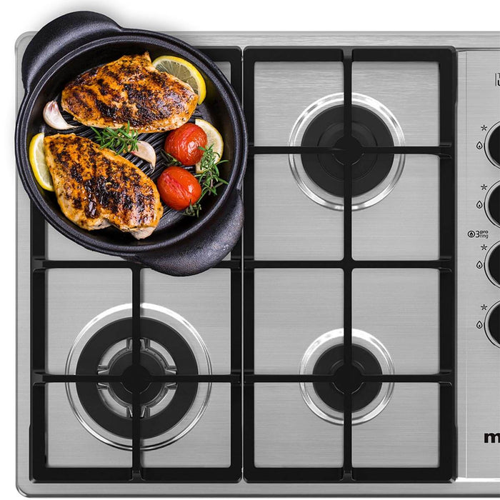 Estufa de empotrar acero Inoxidable 60X50 cm gas natural marca Mabe