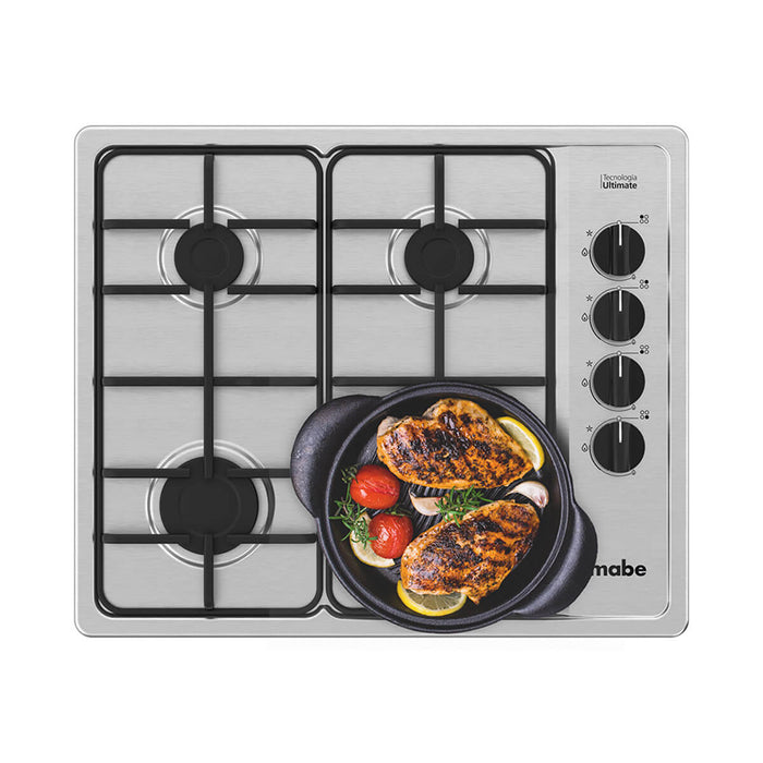 Estufa de empotrar acero Inoxidable 60X50 cm gas natural marca Mabe
