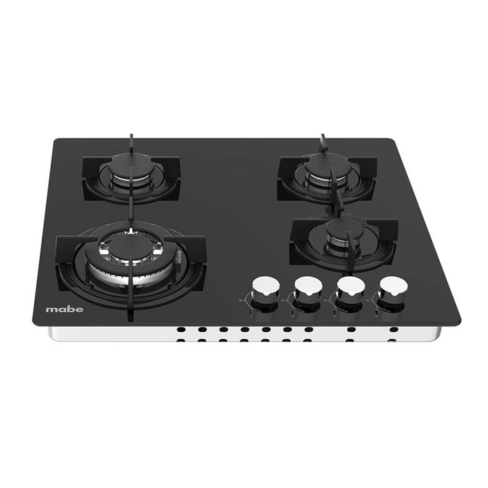 Estufa de empotrar cristal negro 58X50 cm Hierro fundido gas natural marca Mabe