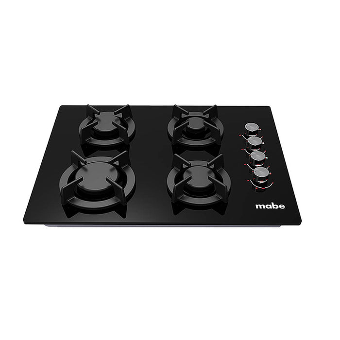 Estufa de empotrar cristal negro 60X45 cm Hierro fundido gas natural Mabe