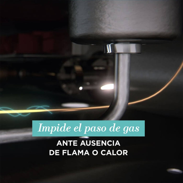 Estufa de empotrar cristal negro 77X51 cm gas natural marca Mabe