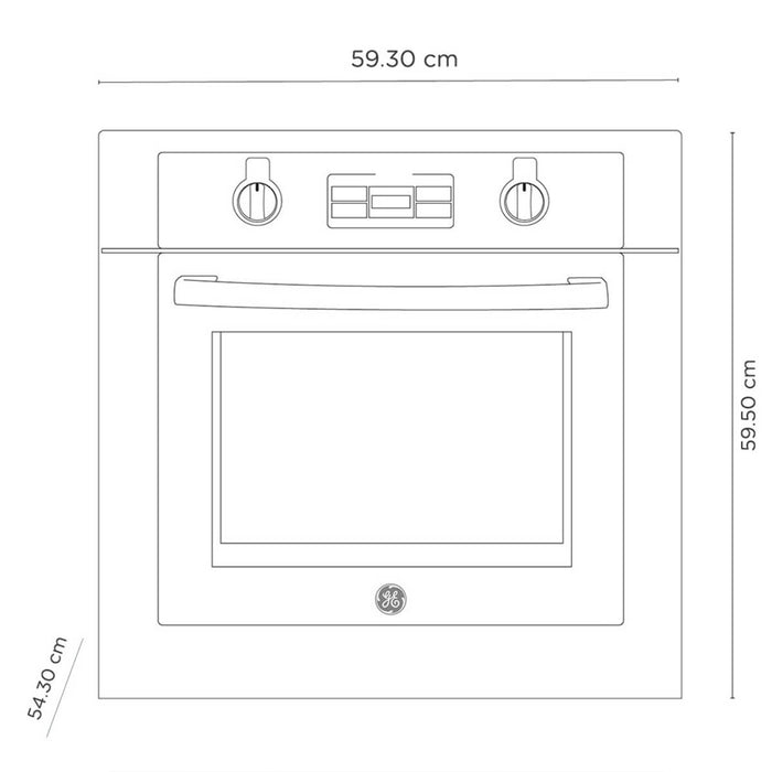 Horno a gas de 60 cm inoxidable 120 voltios General Electric Mabe